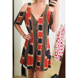 ASOS colorful patterned button up dress